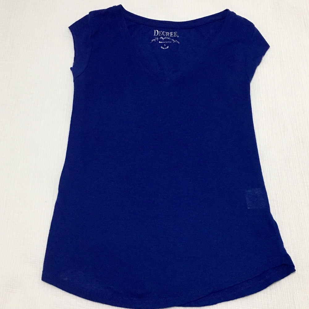 🌻 Decree Sheer Tee Shirt Dark Blue